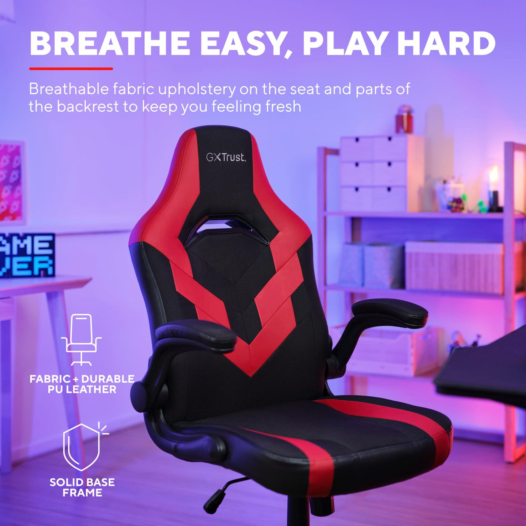 Trust GXT703R Riye Gaming Chair Red 24986 3