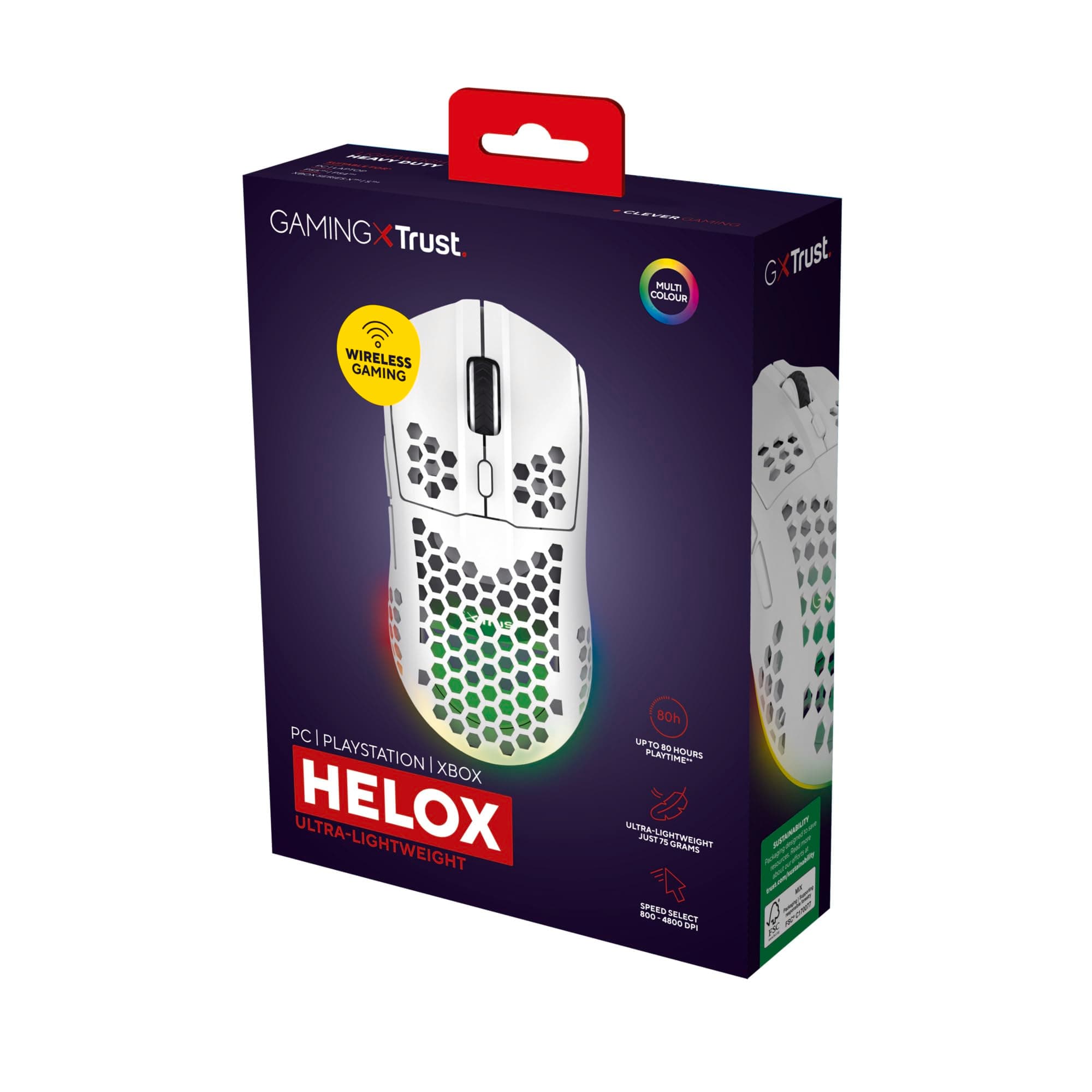 Trust GXT929W Helox Wireless Lightweight Mouse White 25390 6