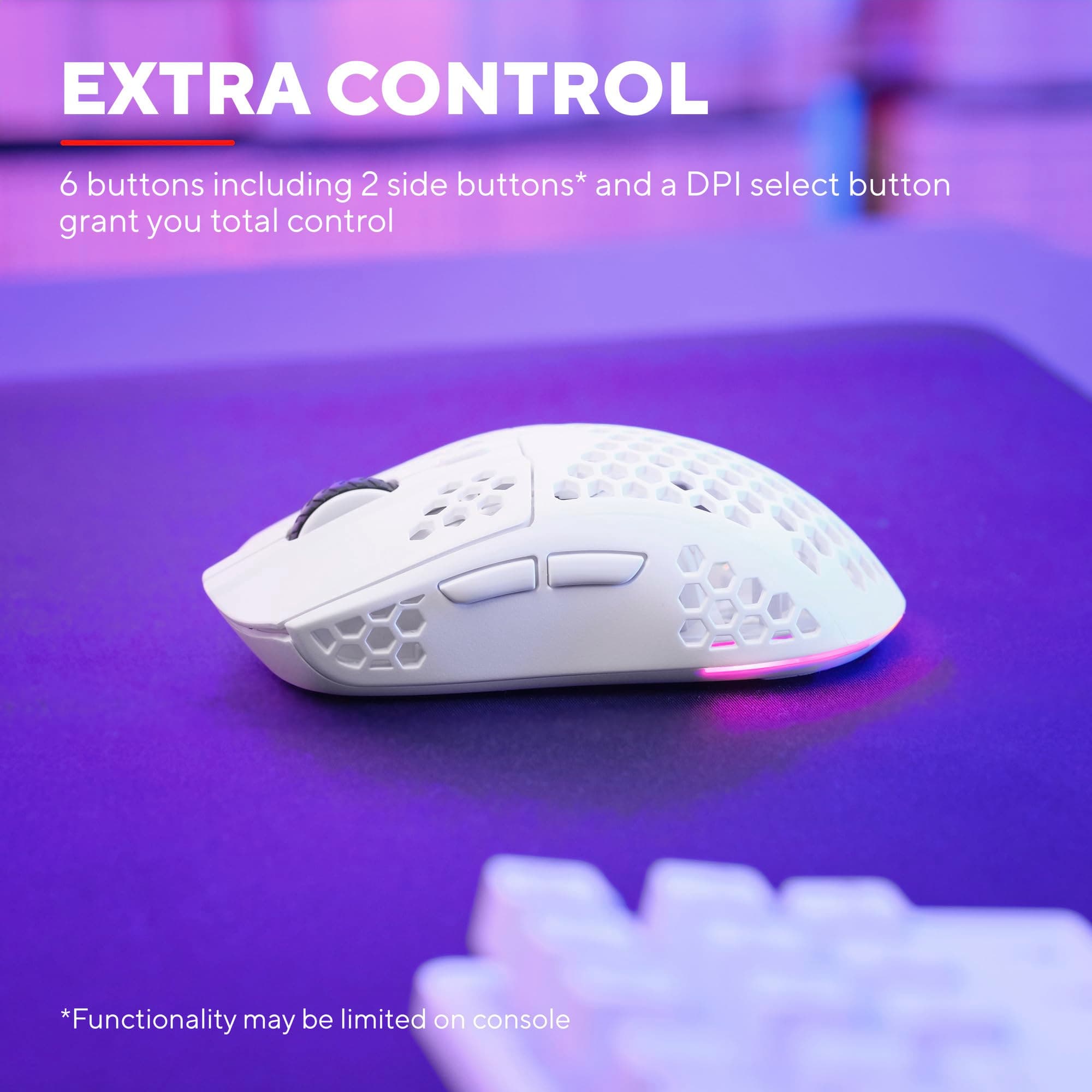 Trust GXT929W Helox Wireless Lightweight Mouse White 25390 4