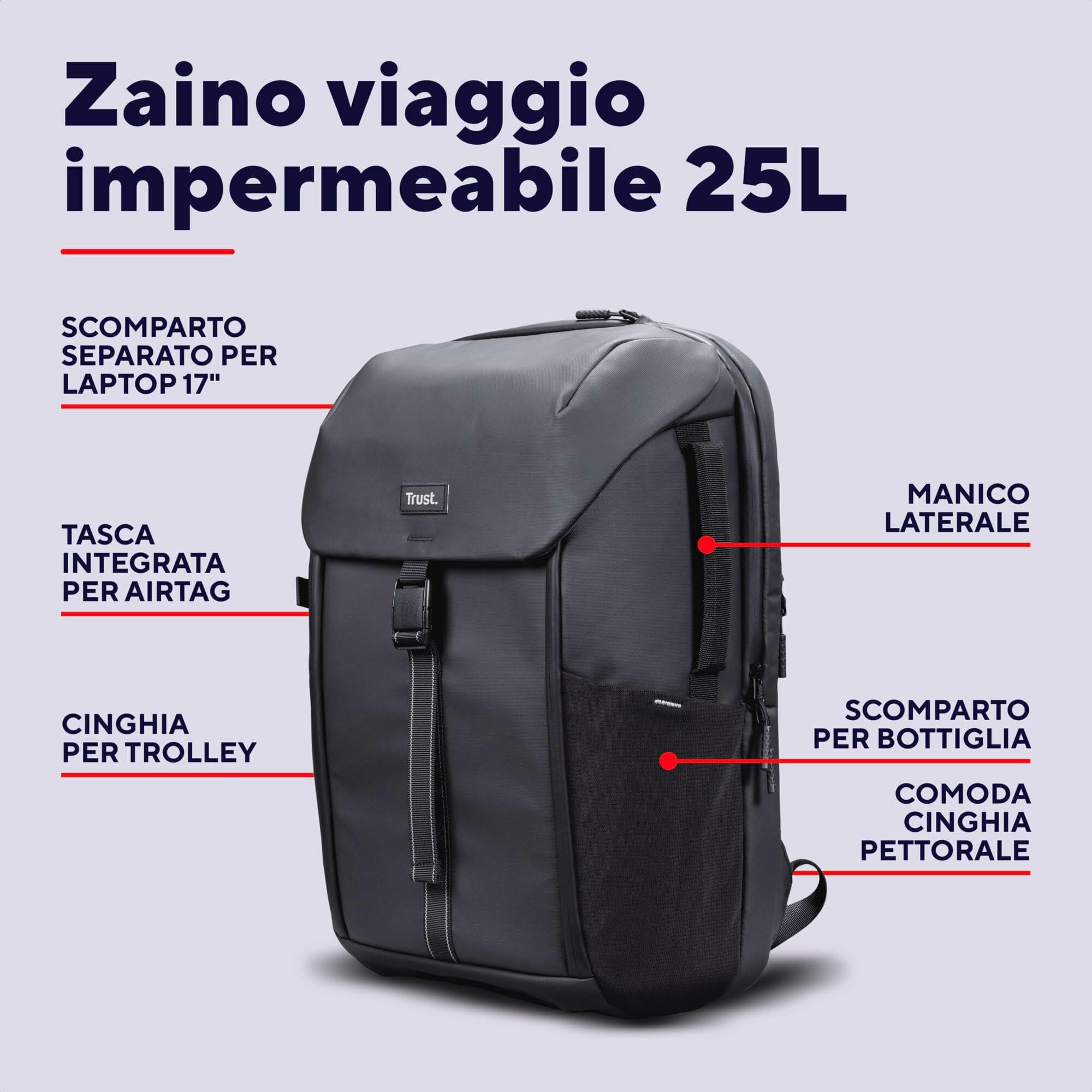 Trust Jersey Travel Backpack 25669 5