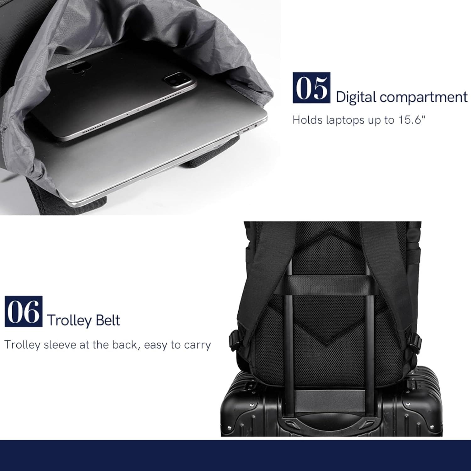 Kingsons KS3333W 15.6" Waterproof Business Backpack 3