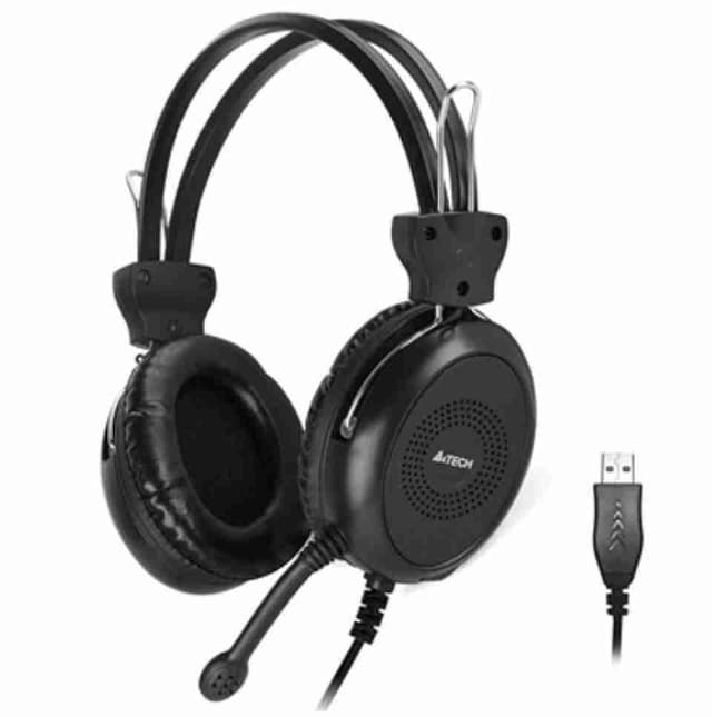 سماعات راس A4tech HU-30 USB Black ComfortFit Stereo Headset