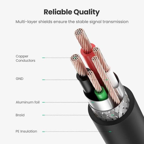 UGREEN 10350 USB 2.0 AM to BM Print Cable 1.5m Black 5