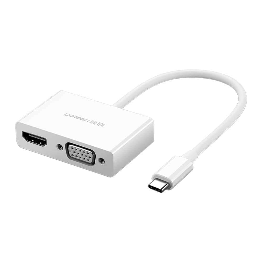 UGREEN 30843 USB Type C to HDMI + VGA Converter White 1