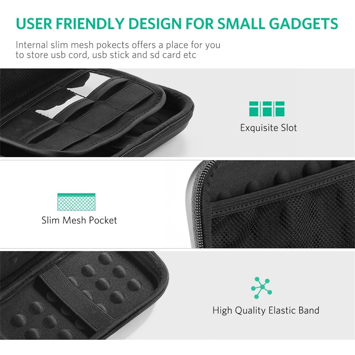 حافظة هاردسك UGREEN 40707 Hard Disk Case Small Size 6