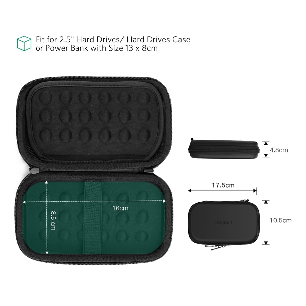 حافظة هاردسك UGREEN 40707 Hard Disk Case Small Size 5