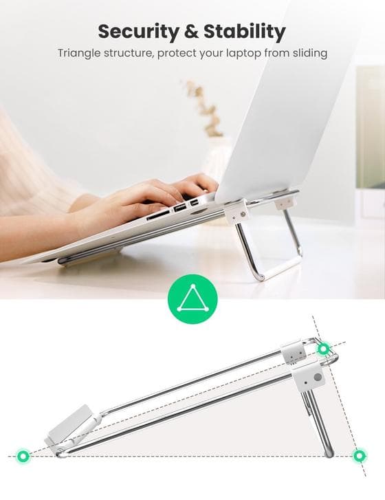 حامل كمبيوتر محمول UGREEN 80348 Desktop Laptop Stand Silver 4
