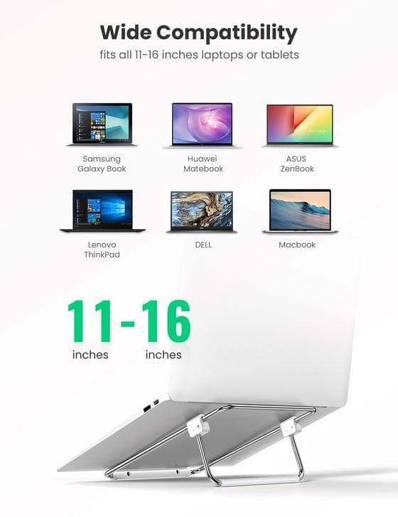 حامل كمبيوتر محمول UGREEN 80348 Desktop Laptop Stand Silver 6