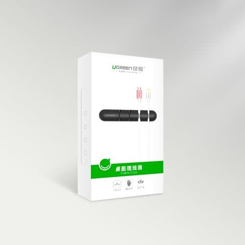 منظم كوابل UGREEN 30762 Cable Organizer 2 Pack Black 6