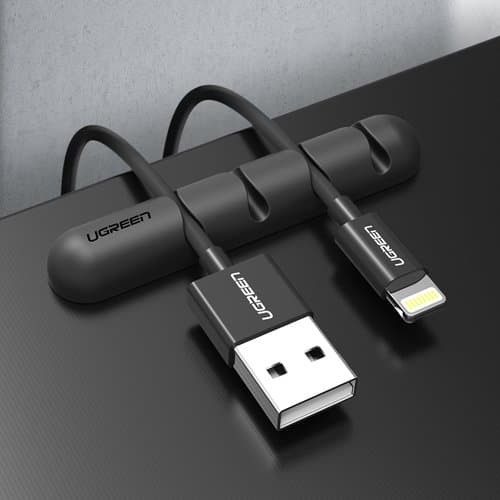 منظم كوابل UGREEN 30762 Cable Organizer 2 Pack Black 11
