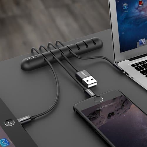 منظم كوابل UGREEN 30762 Cable Organizer 2 Pack Black 3