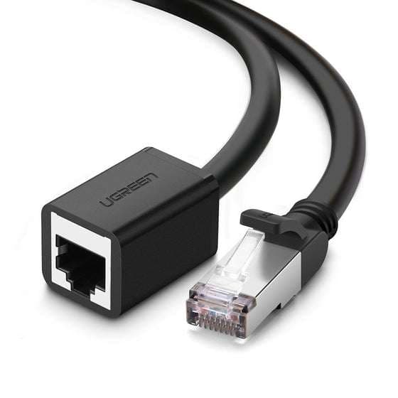 مطول شبكة UGREEN 11279 Cat 6 F/UTP Ethernet RJ45 Extension Male/Female Patch Cords 1m