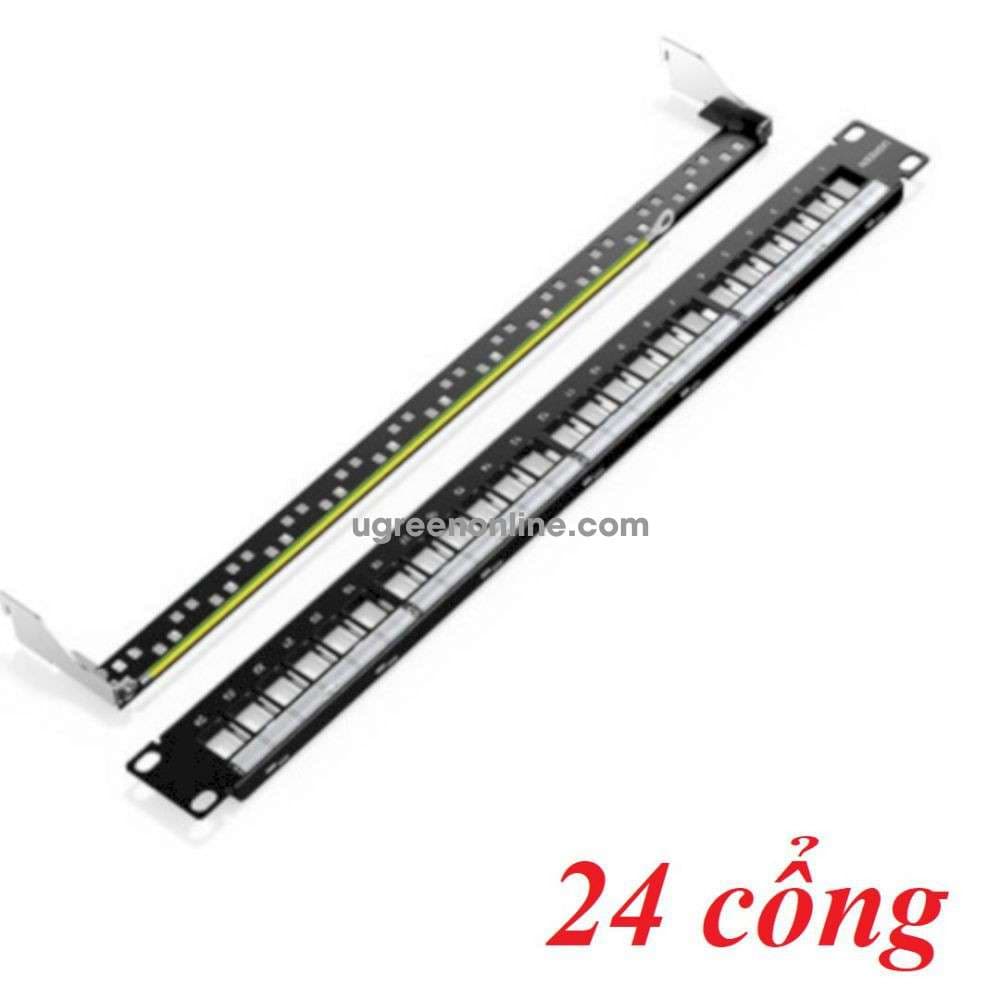 UGREEN 80448 Cat 5e 24-Port STP Patch Panel 1