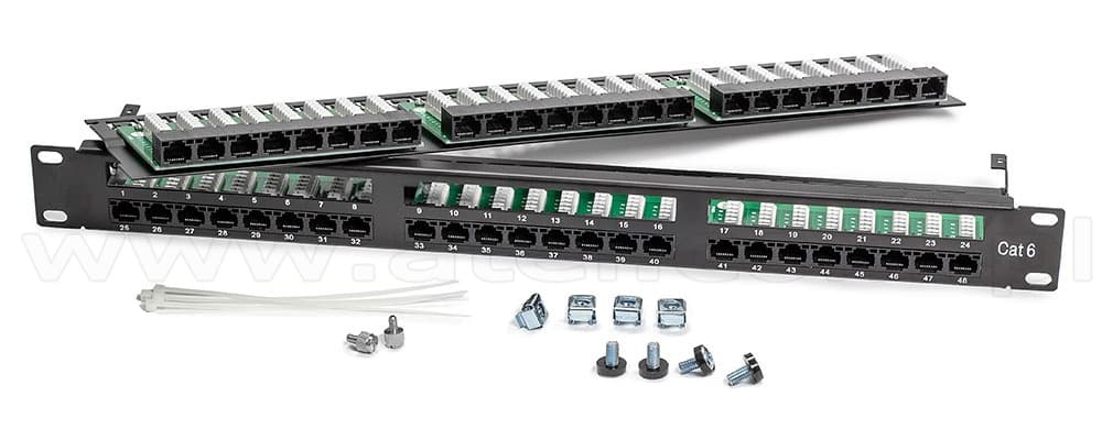 UGREEN 80442 Cat 6 1U 48-Port UTP Patch Panel 2