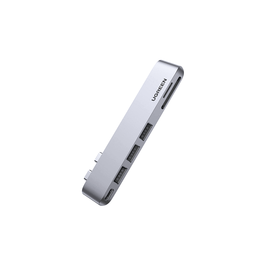 UGREEN 60560 2xUSB-C to 3xUSB3.0-A+SD+TF+PD Multifunction Adapter Shell 1