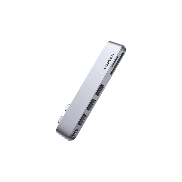 UGREEN 60560 2xUSB-C to 3xUSB3.0-A+SD+TF+PD Multifunction Adapter Shell
