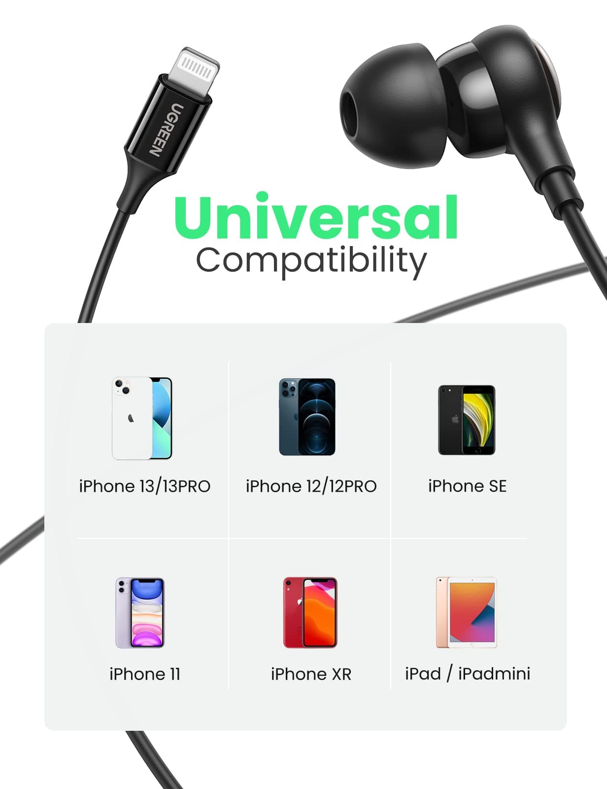 UGREEN 30631 In-Ear Earphones with Lightning Connector 3