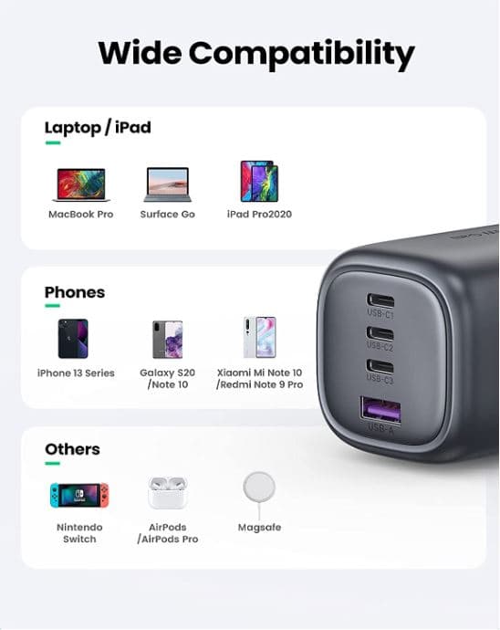 UGREEN 40749 GaN Fast Charger 100W UK 2