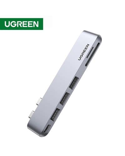 UGREEN 60560 2xUSB-C to 3xUSB3.0-A+SD+TF+PD Multifunction Adapter Shell 8