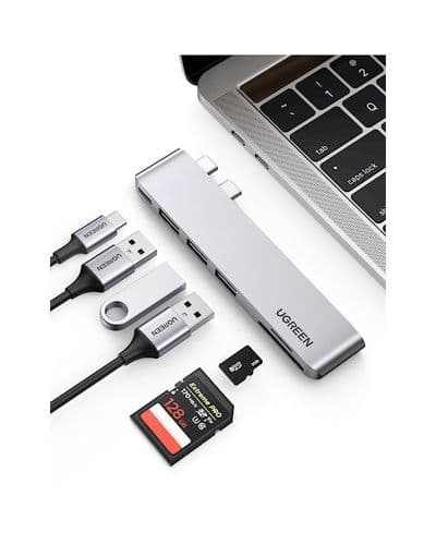 UGREEN 60560 2xUSB-C to 3xUSB3.0-A+SD+TF+PD Multifunction Adapter Shell 3