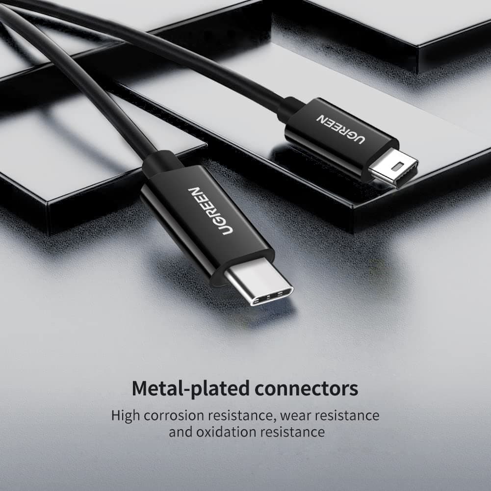 UGREEN 50445 USB-C to Mini USB Male to Male Cable 1m Black 7