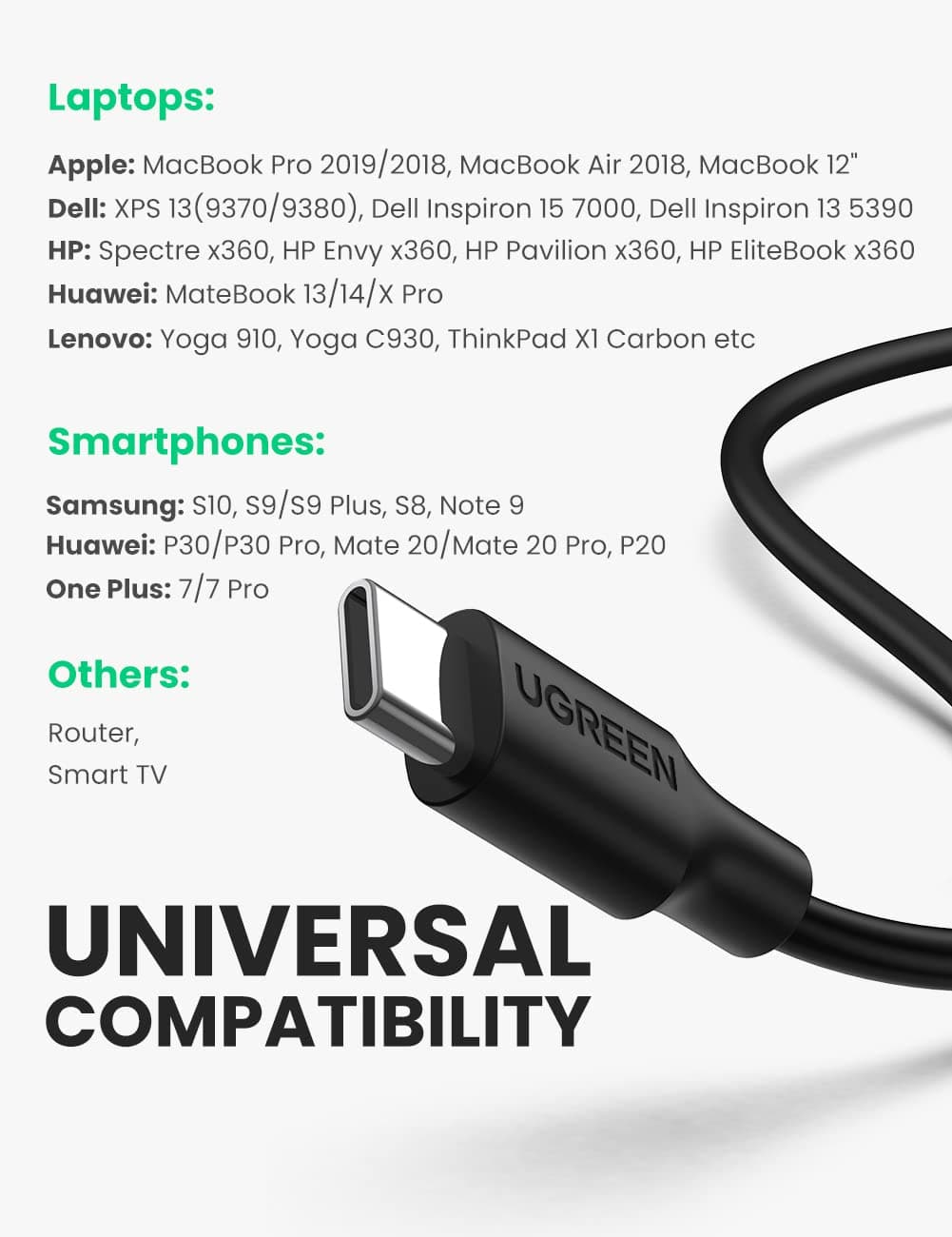 UGREEN 70610 USB-C 3.0 to 2.5-Inch SATA Converter 50cm 4