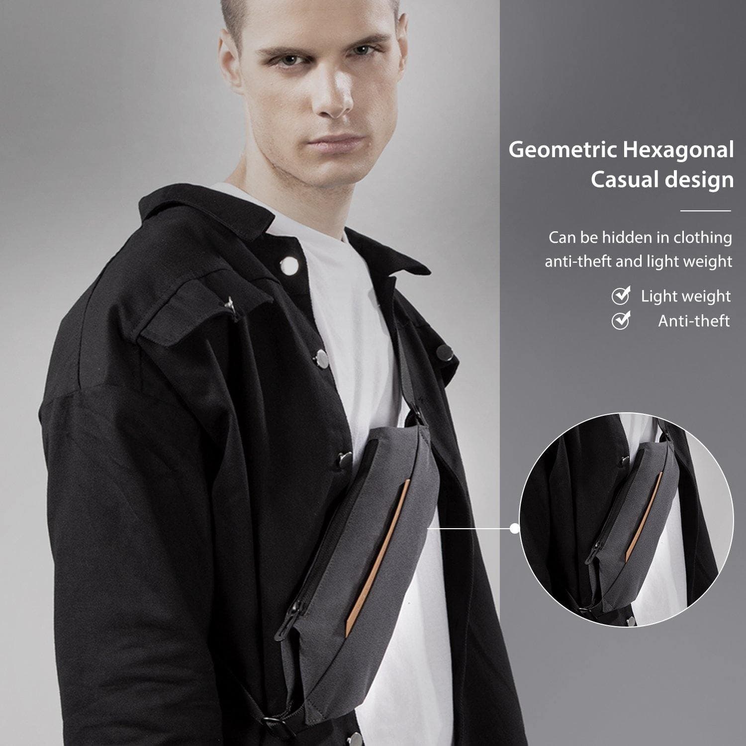 Kingsons KS3212W Messenger One-Shoulder Chest Bag 16