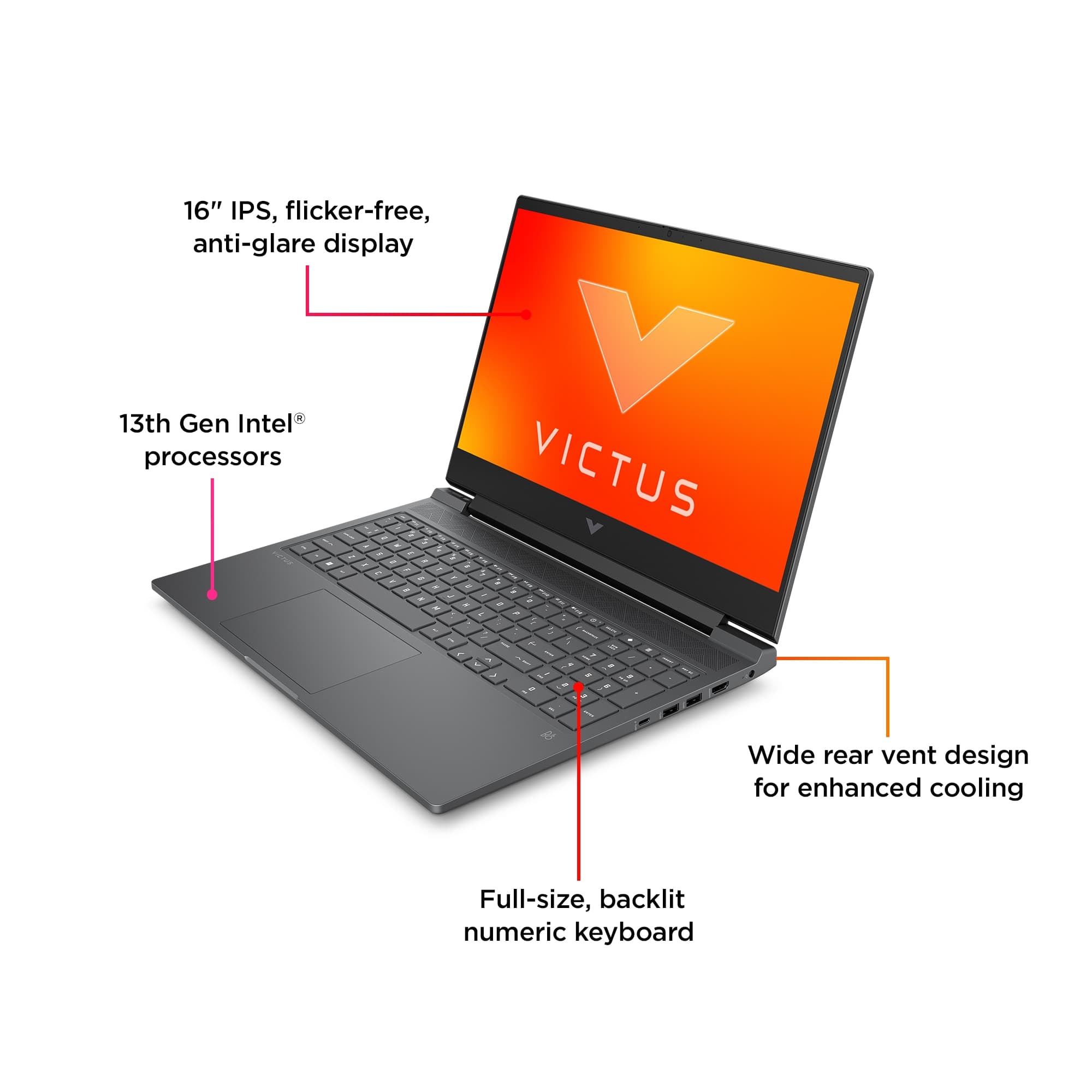HP Victus 16-R0073 Ci7-13700HX 32GB 1TB SSD 8GB RTX-4060 16.1" Win11 7
