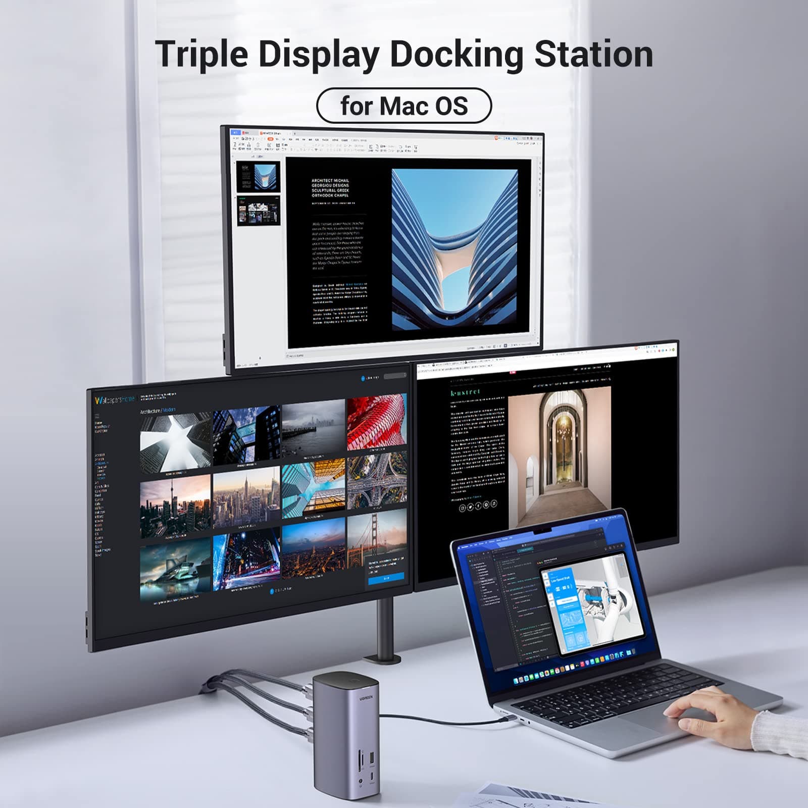 Ugreen 90325 12-in-1 4k HDMI Fast Charge Universal Docking Station 12