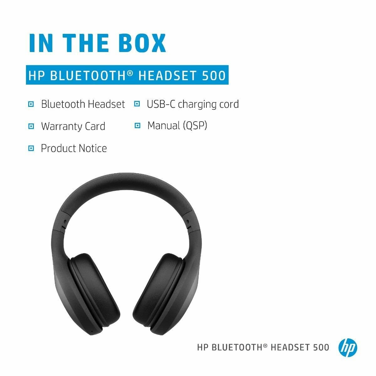 HP 500 Bluetooth Wireless Over Ear Headphones 5
