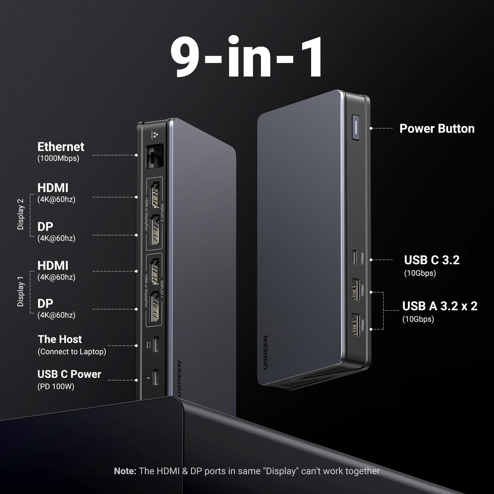 UGREEN 90912 Revodok Pro 209 9-in-1 4k HDMI Universal Docking Station 14