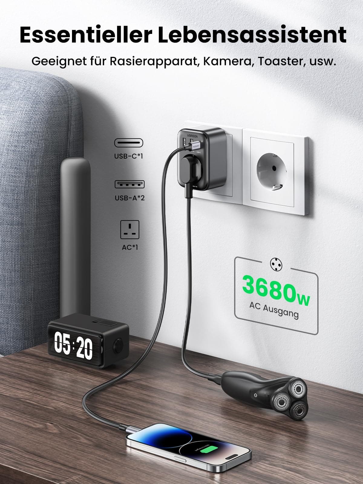 UGREEN 15289 30W Travel Adapter 8