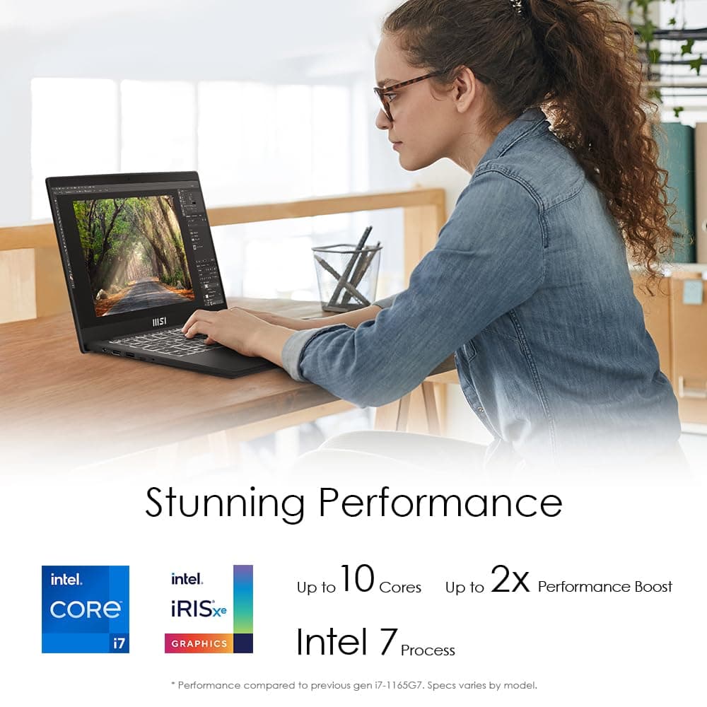 MSI Modern 14 C13M Classic Black Core i7-1355U 16GB RAM 512GB NVMe PCIe SSD Gen4x4 Iris Xe Graphics 14" IPS FHD 60Hz MS Windows 11 Pro 4