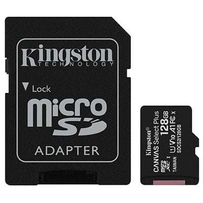 Kingston 128GB Canvas Select Plus C10 UHS-I microSD With Adapter-100MB/s