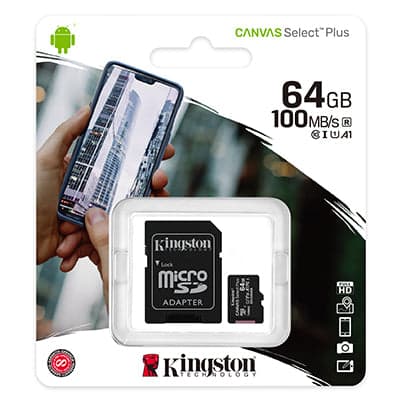 Kingston 64GB Canvas Select Plus C10 UHS-I microSD With Adapter-100MB/s 2
