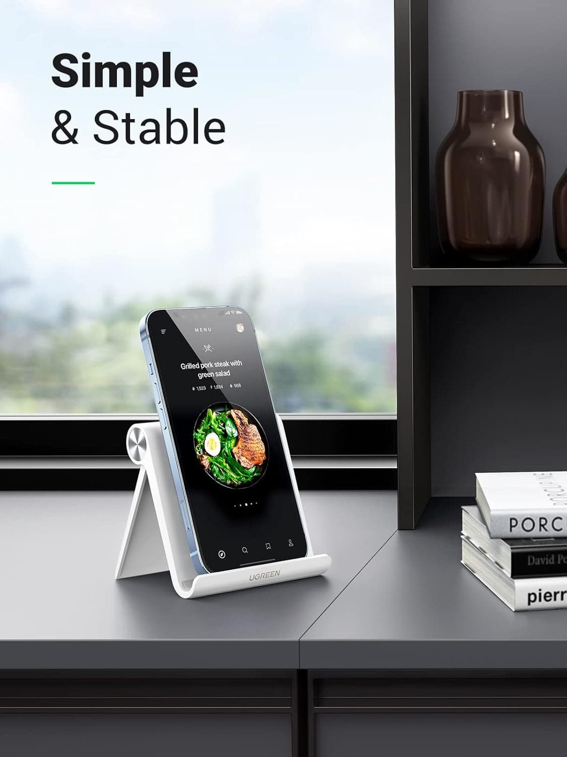 UGREEN 30285 Adjustable Portable Stand Multi-Angle White 11