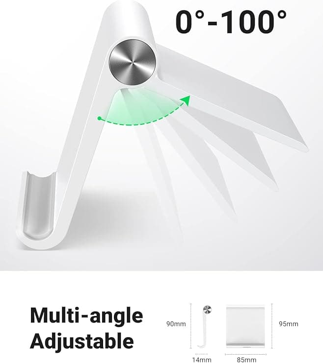 UGREEN 30285 Adjustable Portable Stand Multi-Angle White 16