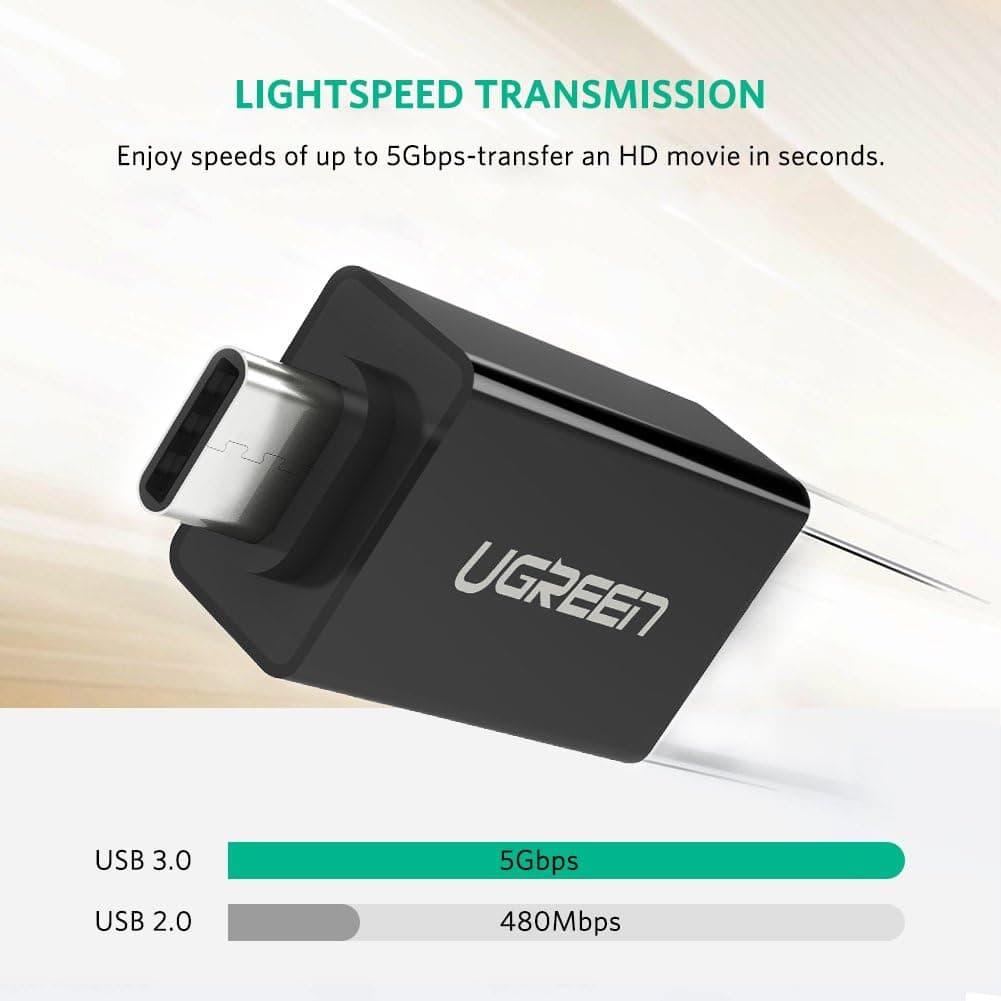 UGREEN 20808 USB-C to USB 3.0 A Female Adapter (Black) 8
