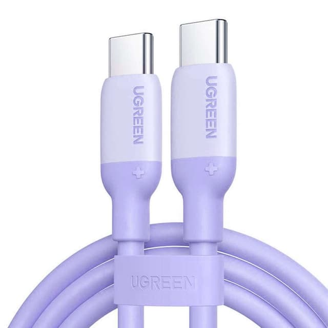 UGREEN 45180 USB-C to USB-C PD Fast Charging Silicone Cable Purple 1m
