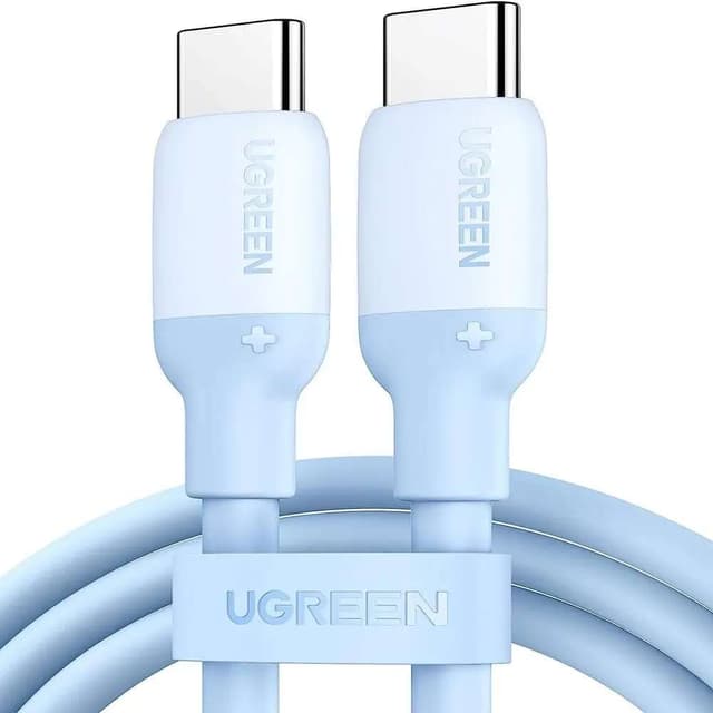 UGREEN 15279 USB-C to USB-C Silicone Fast Charging Cable Blue 1m