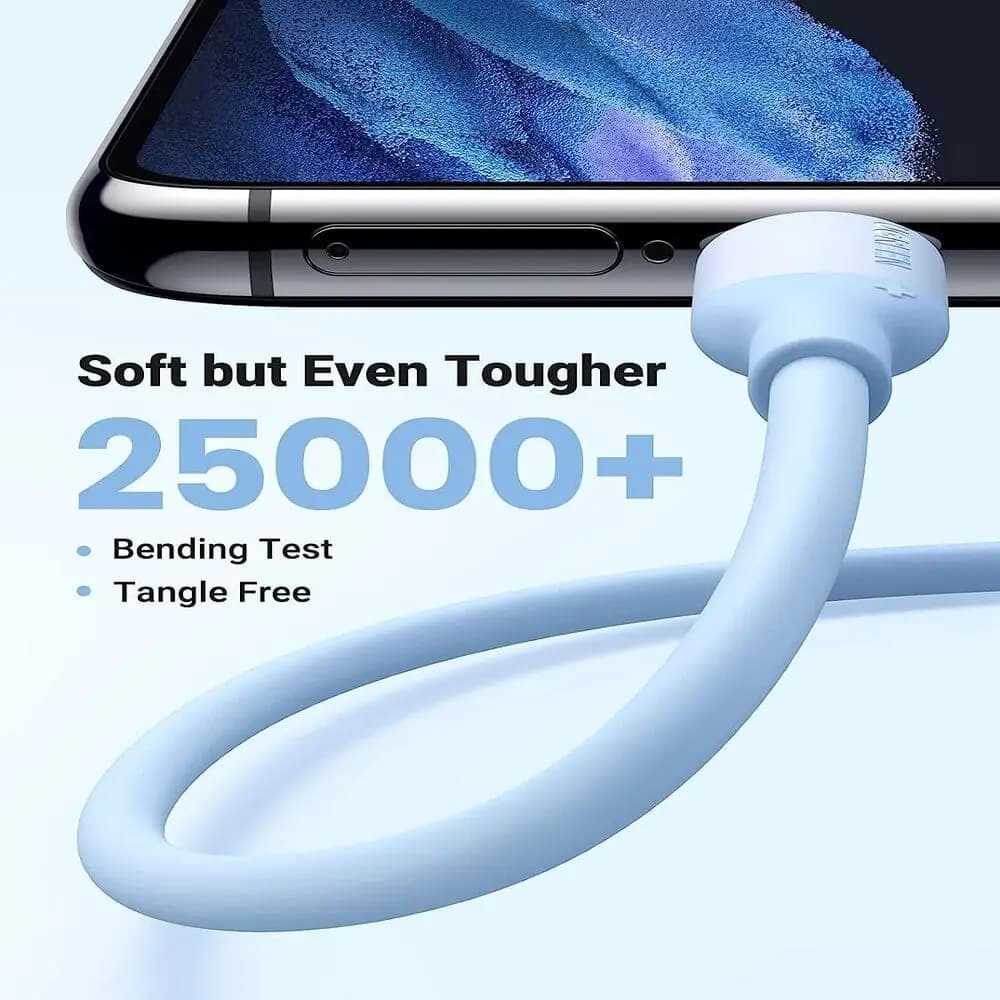UGREEN 15279 USB-C to USB-C Silicone Fast Charging Cable Blue 1m 2