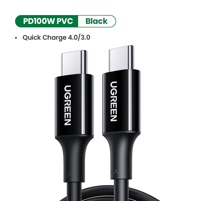 UGREEN 80372 USB-C 2.0 Charging Cable 100W 2m (Black) 1