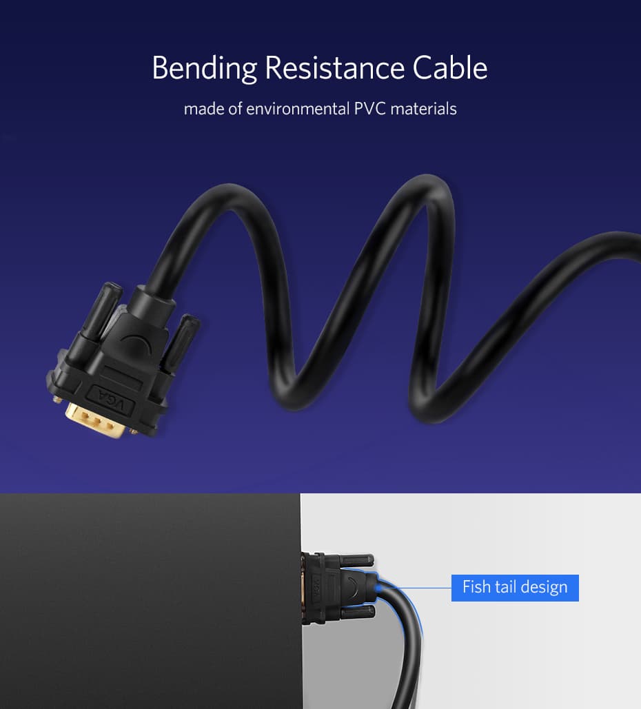 UGREEN 11632 VGA Male to Male Cable 5m (Black) 8