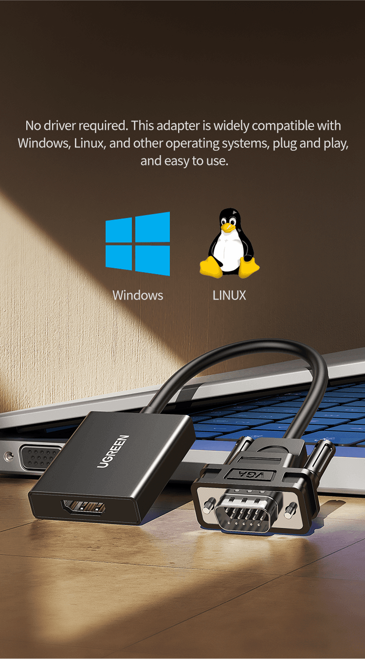 UGREEN 50945 VGA to HDMI Adapter 9