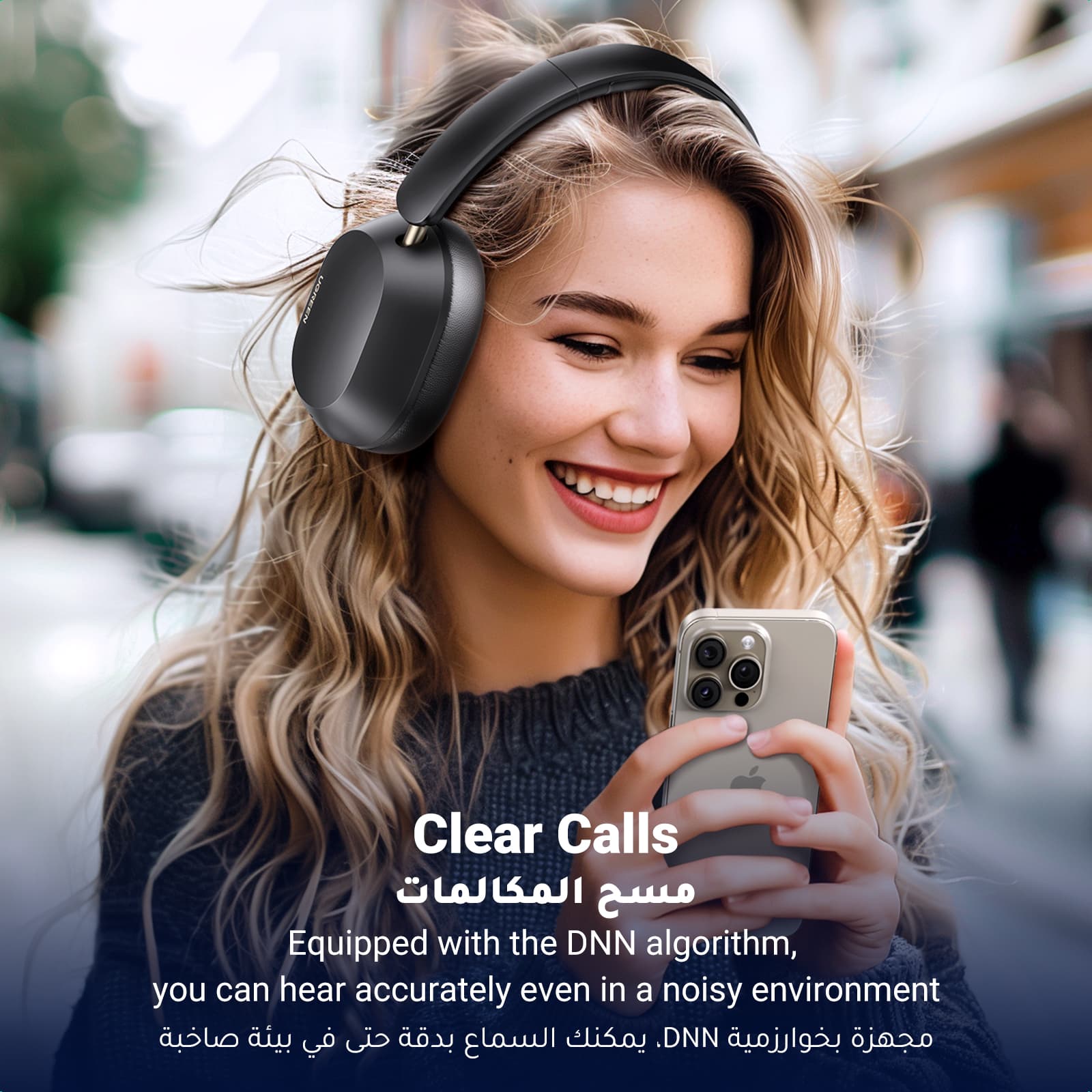UGREEN 35757 HiTune Max5c Hybrid Active Noise-Cancelling Headphones Black 13