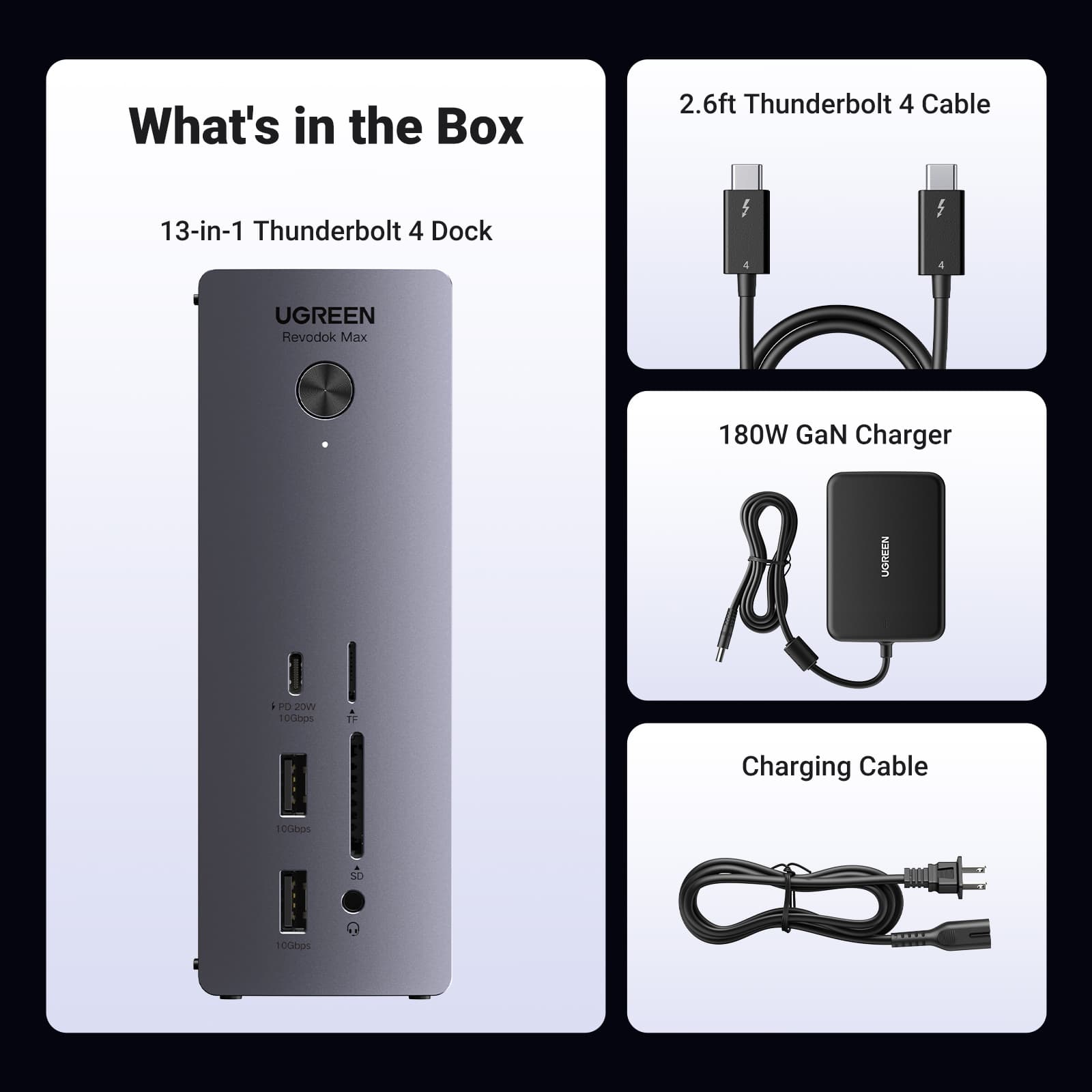 UGREEN 25054EU 13-in-1 Thunderbolt 4 Docking Station EU 8