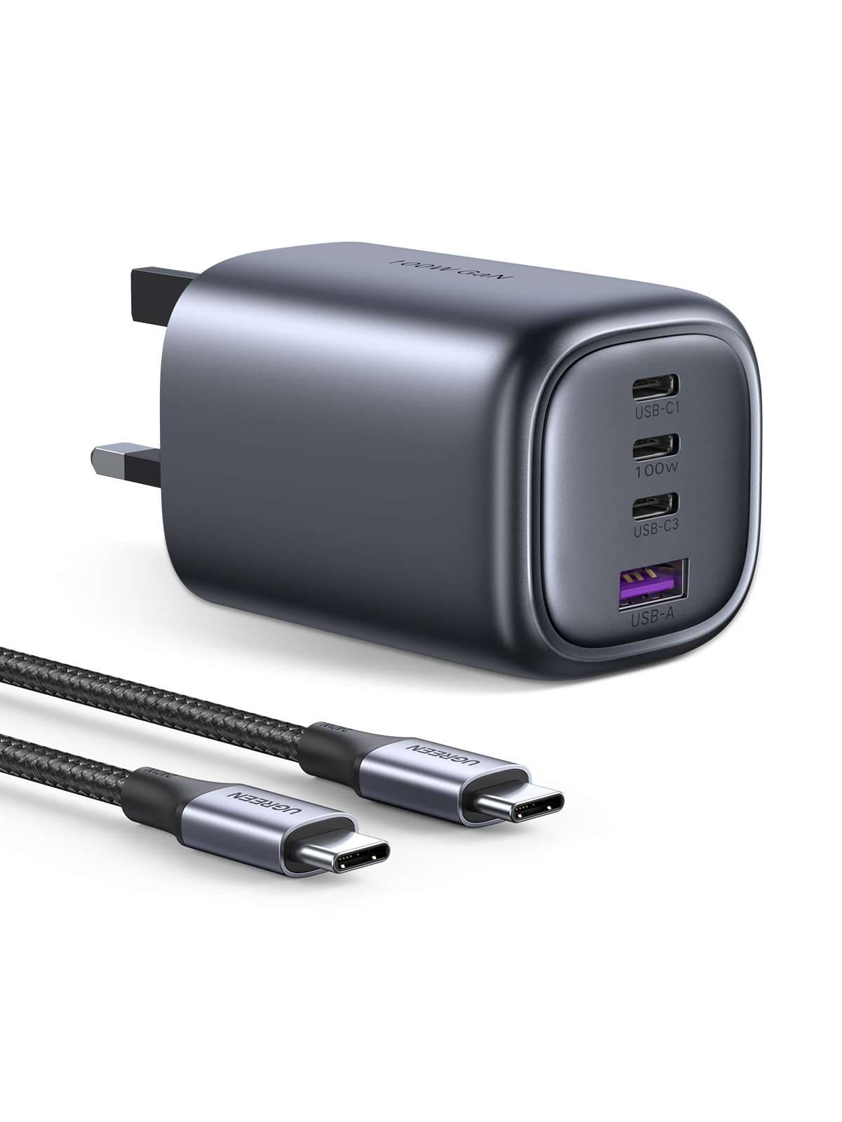 UGREEN 15482 Nexode 100W Charger UK (Space Gray) 1