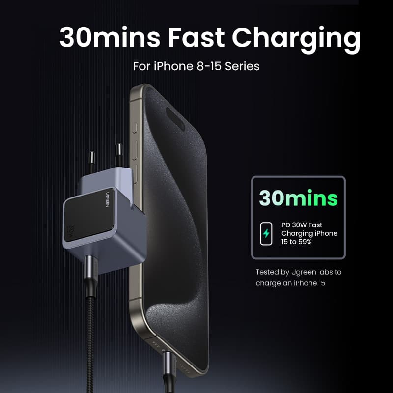 UGREEN 35041 Nexode S 30W USB-C GaN Fast Charger EU 2