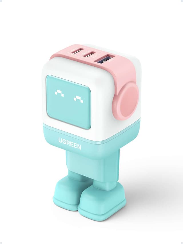 UGREEN 35855 Nexode RG 65W 3-Port GaN Fast Charger Pink Blue EU