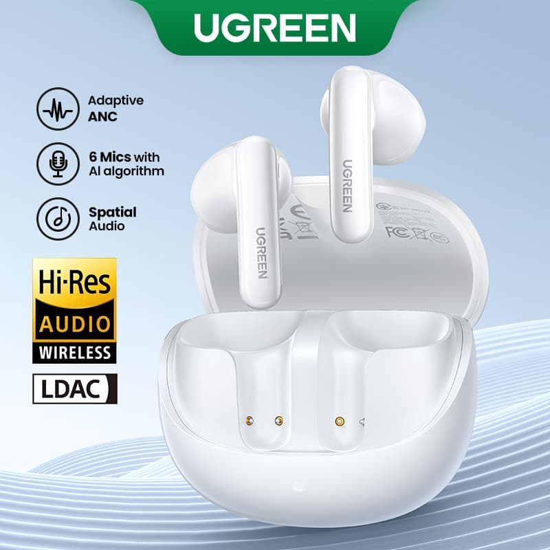 UGREEN 35873 HiTune H6 Pro Hybrid Active Noise-Cancelling Earbuds White 5